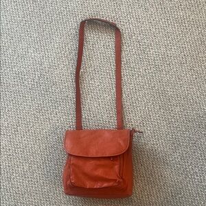 BUENO orange Leather Bag